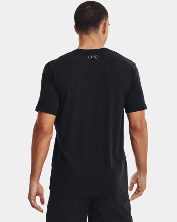 男士UA Basketball Branded Wordmark短袖T恤, Black, pdpMainDesktop image number 1
